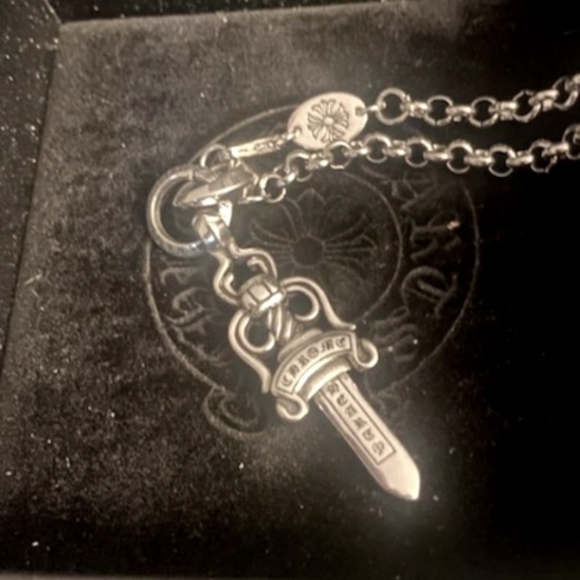 Chrome Hearts Silver Sword Pendant W/Silver Chain - Picture 8 of 10